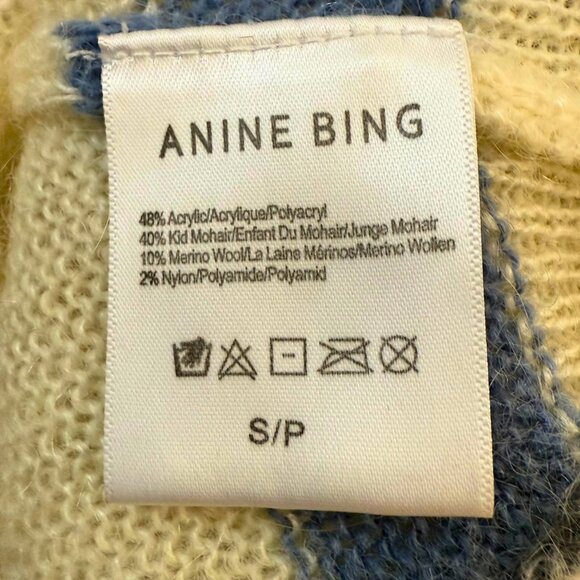 Anine Bing Striped Mohair Blend Sweater | Size Small - Picture 7 of 7